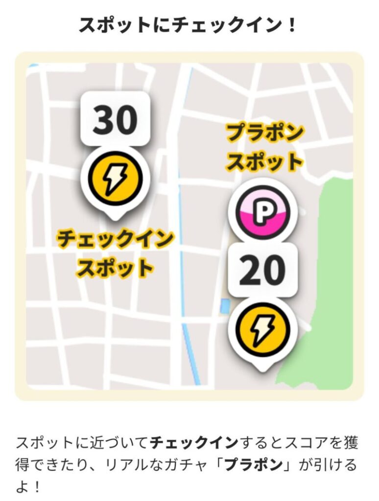 プラリー|チェックインで貯める